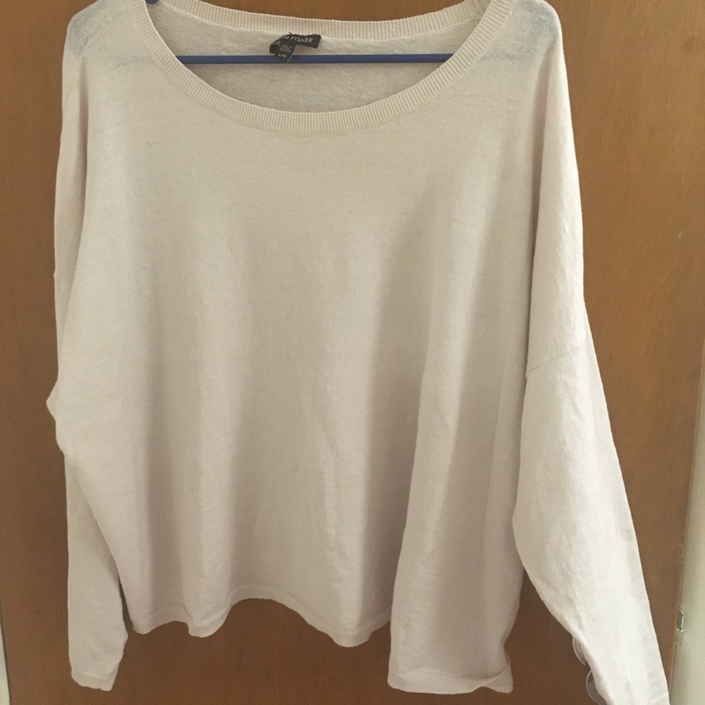 NWOT Eileen Fisher lightweight pale pink sweater